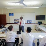 An instructor teaches missionaries in one of 30 classrooms at the Ghana Missionary Training Center in Accra, Ghana. (The Church of Jesus Christ of Latter-day Saints)