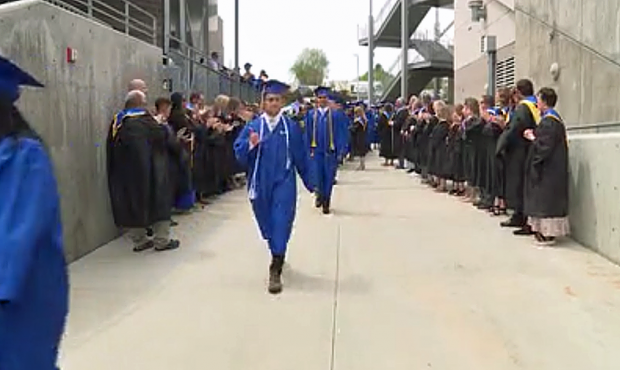 Hundreds of students graduated from high school at Rio Tinto Stadium Tuesday. (KSL TV)...