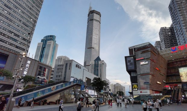The 1,100-feet SEG Plaza in Shenzhen, China caused a scare on May 18 after it started shaking. (AFP...