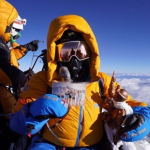 Jenn Drummond on the summit of Mount Everest. (Used by permission, Jenn Drummond)