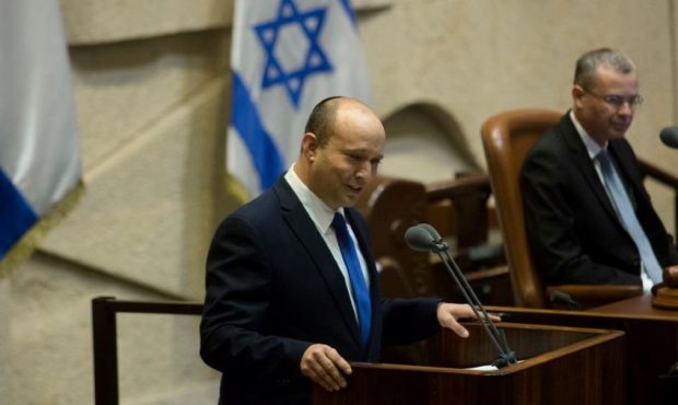 JERUSALEM, ISRAEL - JUNE 13: Desingated Israeli Prime Minister Naftali Bennett speaks before parlia...