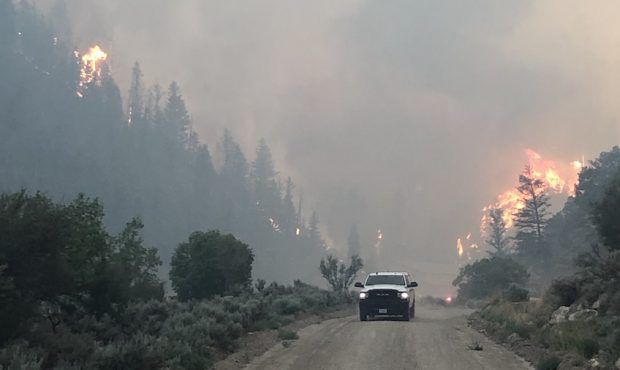 The Bear Fire in Carbon County, Utah. (Utah Fire Info/Facebook)...