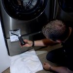 If a sock manages to slip past a washer’s drum or the rubber boot surrounding the door, it often ends up in a filter protecting the washer’s drain pump. (KSL TV)