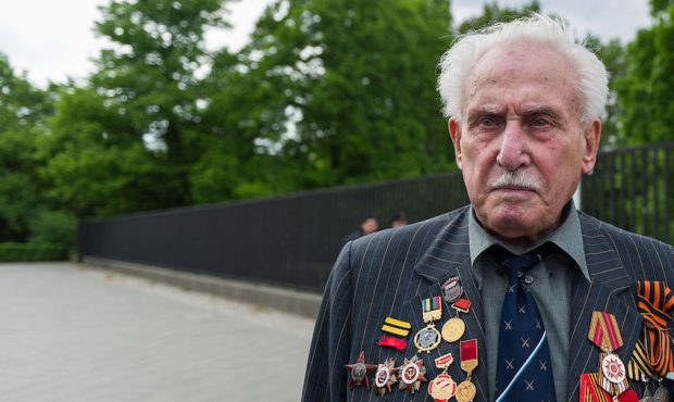 David Dushman, the last surviving liberator of Auschwitz seen here in 2015 at a memorial in Berlin,...