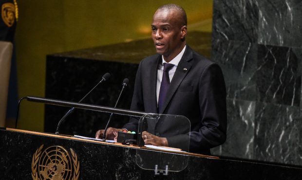 FILE: Jovenel Moïse, president of Haiti, delivers a speech at the United Nations during the United...