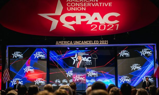 Former U.S. President Donald Trump speaks during the Conservative Political Action Conference CPAC ...