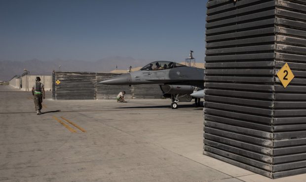 FILE: Members of the United States Air Force deployed for Mission Resolute Support prepare an F-16 ...