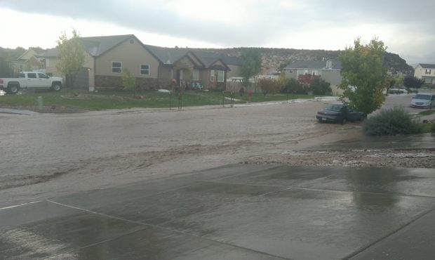 Flash flooding hit parts of southern Utah, including Enoch, which saw almost an inch of rain (0.88"...