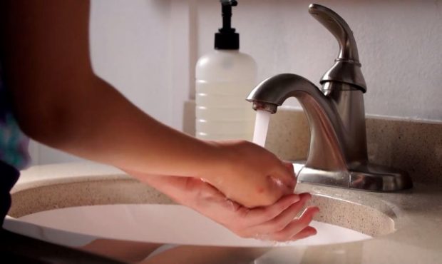The CDC recommends people only turn on the tap to wet their hands and then at the end to rinse soap...