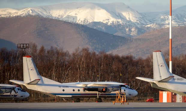 A file photo of an Antonov An-26 twin-engined turboprop, with the same RA-26085 tail number as the ...