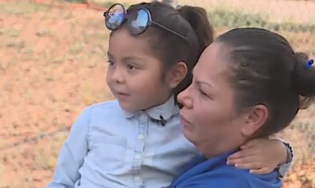 Maty Martinez holds her 6-year old daughter Benicia. (KSL TV)...