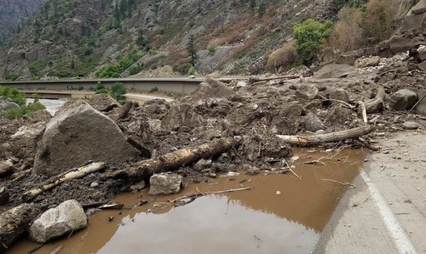 Interstate 70 was closed in Colorado after mudslides hit the roadway. (Colorado Dept. of Transporta...