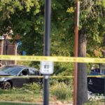Salt Lake City police investigating a homicide Saturday morning near 600 east and Wilmington Avenue. (Spenser Heaps, Deseret News)