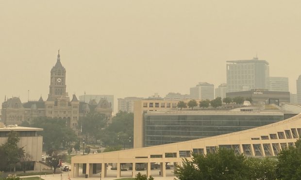 Smoky air in downtown Salt Lake City. (SLC Fire/Twitter)...