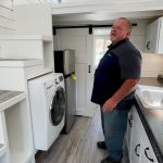 Bryce Chapman with Davis Technical College said about 50 high school students all helped build what they call the mighty tiny home. (Mike Anderson/KSL TV)