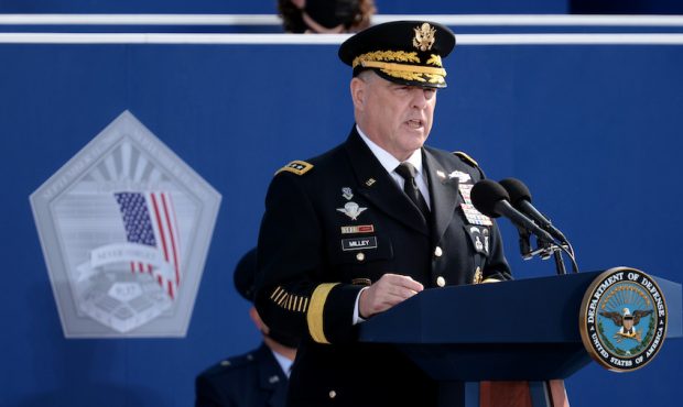 Chairman of the Joint Chiefs of Staff Gen. Mark A. Milley delivers remarks during the Pentagon 9/11...