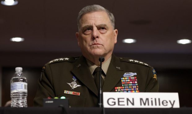 Chairman of the Joint Chiefs of Staff Gen. Mark Milley testifies during a hearing before Senate Arm...