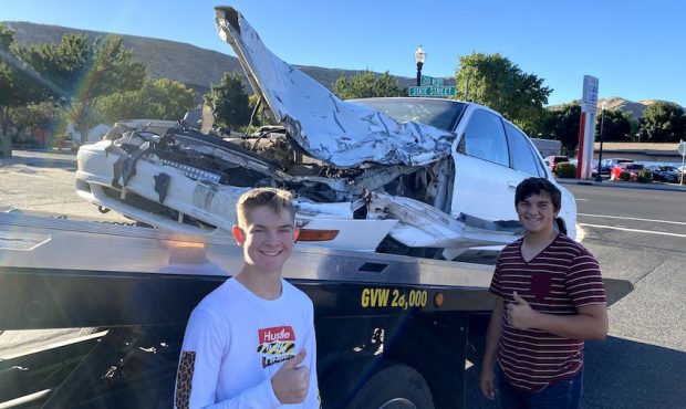 Judd Hirschi, 17, and Luke Hirschi, 16, were in a serious crash with a diesel truck last September....