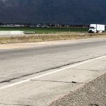 The Utah Department of Transportation's lane striping test zone on I-84, west of Tremonton. (Jed Boal/KSL TV)