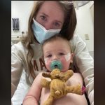 Amanda Freestone and her 1-year-old son, hospitalized a month after catching COVID-19. (Courtesy Freestone Family)