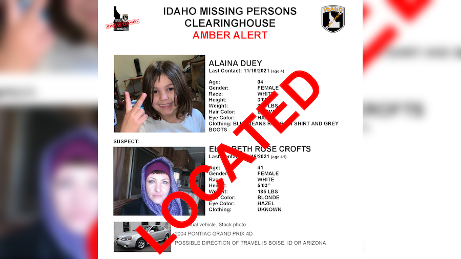 Amber Alert Canceled After 4 Year Old Idaho Girl Located In Nevada 6006