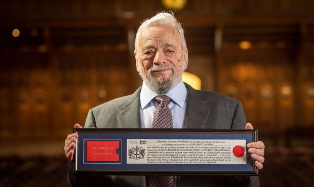 Composer and lyricist Stephen Sondheim receives the Freedom of the City of London by the City of Lo...