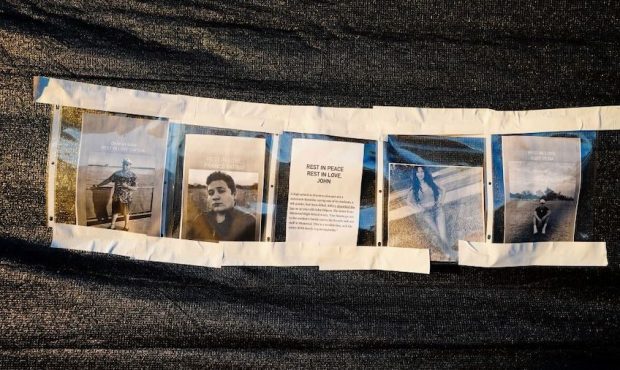 Letters of memorial are seen outside of the canceled Astroworld festival at NRG Park on November 7,...