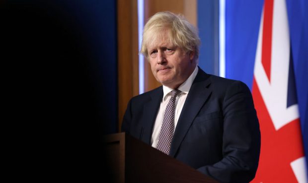 Prime Minister Boris Johnson during a media briefing in Downing Street, London, on Covid-19. Pictur...