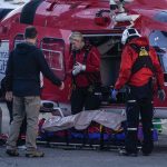 UPD rescues a skier after a search at Goldminer’s Daughter Lodge on Sunday, Nov. 28, 2021 in Alta. (Shafkat Anowar, Deseret News)