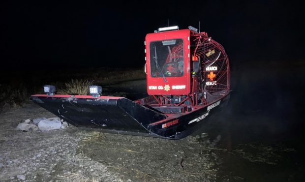 Utah County Sheriff's Office airboat (Used with permission: UCSO)...