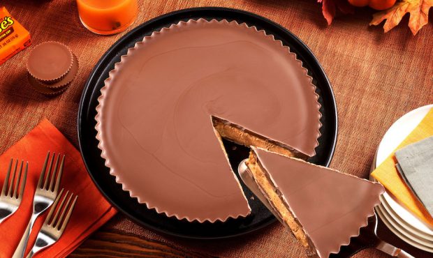 Reese's is releasing its largest peanut butter cup ever: a nine-inch Reese's Thanksgiving Pie. (The...