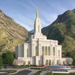 Rendering of the Provo Utah Temple. (The Church of Jesus Christ of Latter-day Saints)