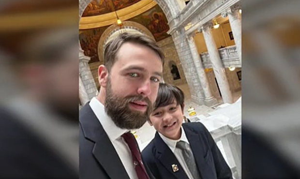 Tripp Mims and his son are lobbying state legislators to change police pursuit policies. (Used by p...