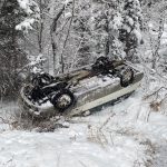 Crews responded to a slide-off crash near Silverfork in Big Cottonwood Canyon on Thursday. (UDOT)
