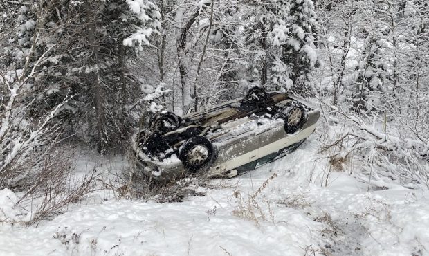 Crews responded to a slide-off crash near Silverfork in Big Cottonwood Canyon on Thursday. (UDOT)...
