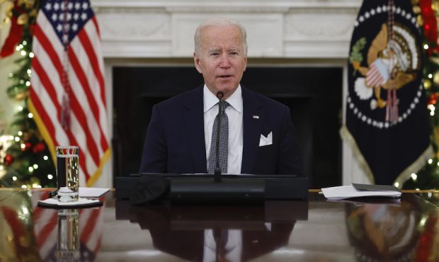 President Joe Biden delivers brief remarks before a meeting with his coronavirus response coordinat...