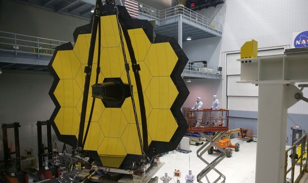 GREENBELT, MD - NOVEMBER 02:  Engineers and technicians assemble the James Webb Space Telescope Nov...