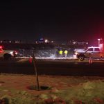 A car was discovered in a ditch off Bangerter Highway with a person killed inside, on Tuesday, Dec. 21, 2021. (KSL TV)