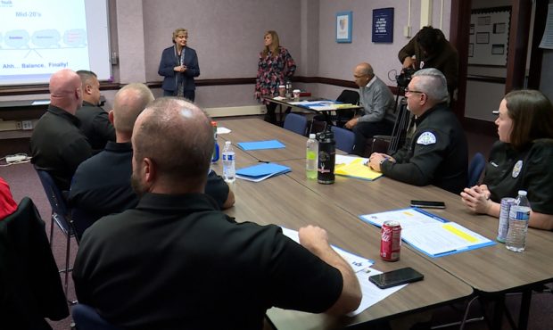 Ogden school resource officers went back to class to learn about connecting with teens. (Winston Ar...