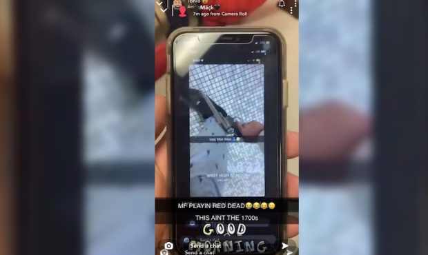 A Snapchat of a gun taken in West High School Monday morning....