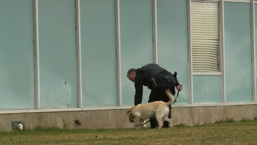 FILE: Box Elder Schools searched with police dog. (Mike Anderson/KSL TV)...