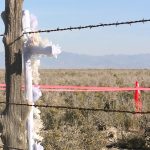 FILE -- On Wednesday Dec. 1, a small group gathered in the desert outside of Delta, Utah to honor a man who died after a guard at the Topaz Japanese internment camp shot him. (Aubrey Shafer, KSL TV) 