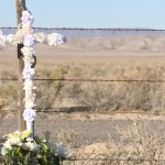 On Wednesday December 1, a small group gathered in the desert outside of Delta, Utah to honor a man who died after a guard at the Topaz Japanese internment camp shot him. (Aubrey Shafer, KSL TV) 
