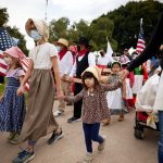 At the Old Town San Diego State Historic Park in San Diego, California, on Saturday, January 29, 2022, many gather in period clothing to celebrate the 175th anniversary of the Mormon Battalion’s arrival in the city. (Intellectual Reserve, Inc.)