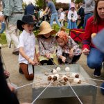 At the Old Town San Diego State Historic Park in San Diego, California, on Saturday, January 29, 2022, people celebrate the 175th anniversary of the arrival of the Mormon Battalion in San Diego by roasting marshmallows. (Intellectual Reserve, Inc.)