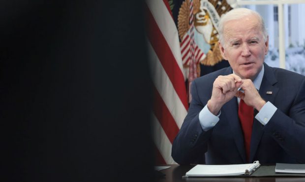U.S. President Joe Biden speaks during a meeting of the White House COVID-19 Response Team January ...