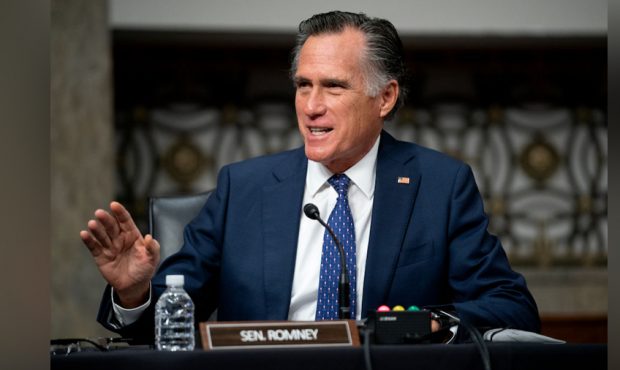 Sen. Mitt Romney (R-UT) speaks during a Senate Health, Education, Labor, and Pensions Committee hea...