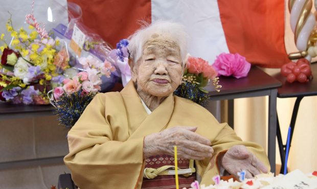 Kane Tanaka, recognized as the world's oldest living person by Guinness World Records, is pictured ...