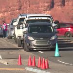 Police said people were turned away from testing at a site in St. George on Monday. (Mark Wetzel/KSL TV)