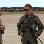 Major Kristin "BEO" Wolfe will pilot the F-35 in the Super Bowl Flyover. (KSL TV)